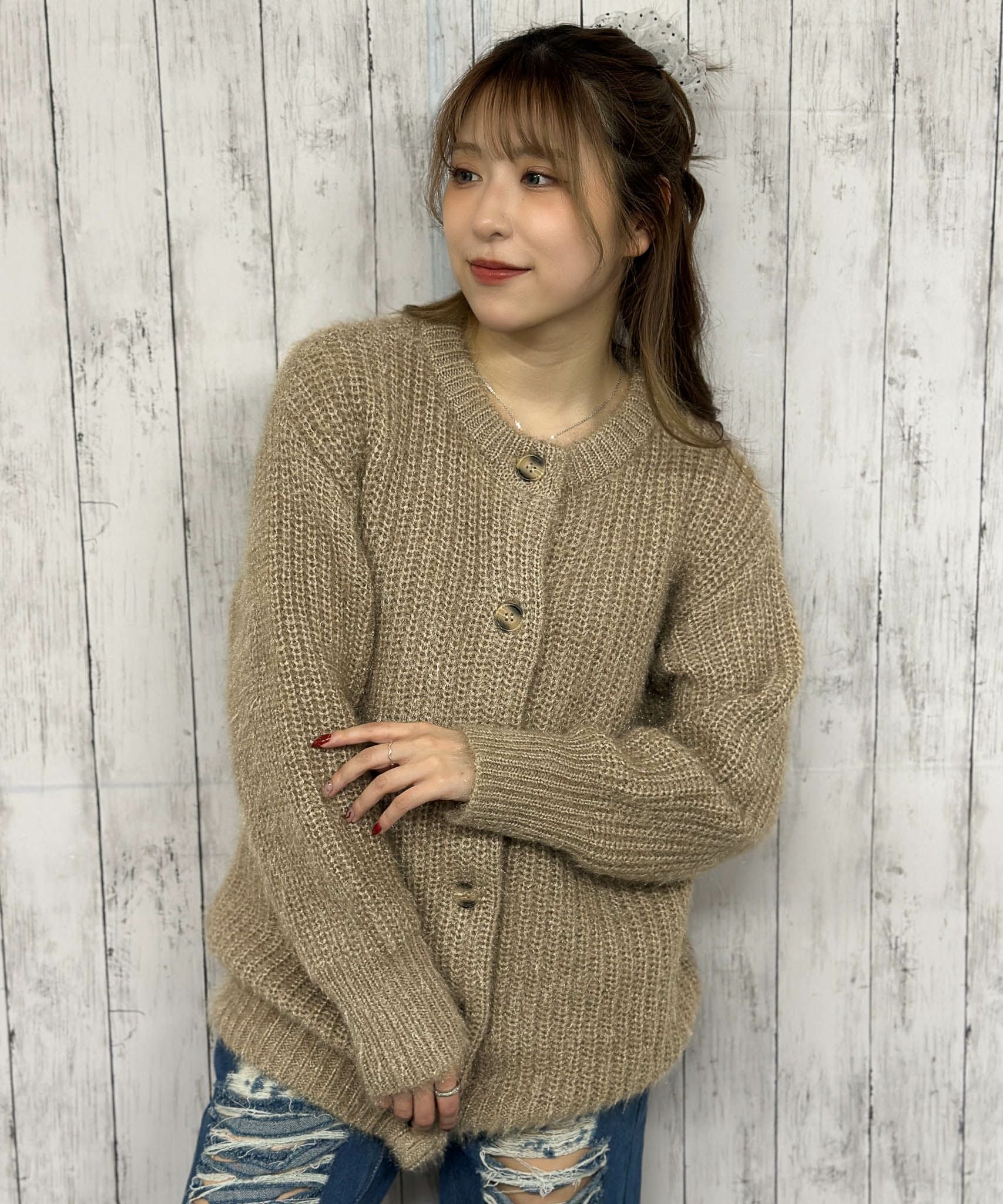 モヘアクルーカーディガン | GORGE