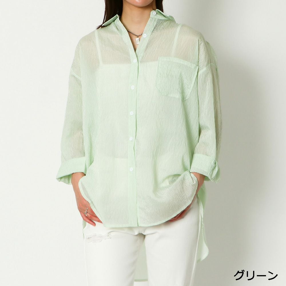 新色登場】ストライプシアーシャツ | GORGE