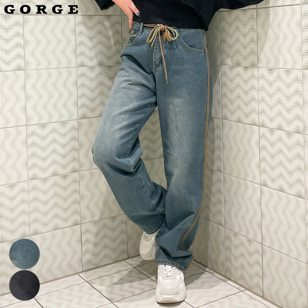 ウェストリボンデニムパンツ | GORGE