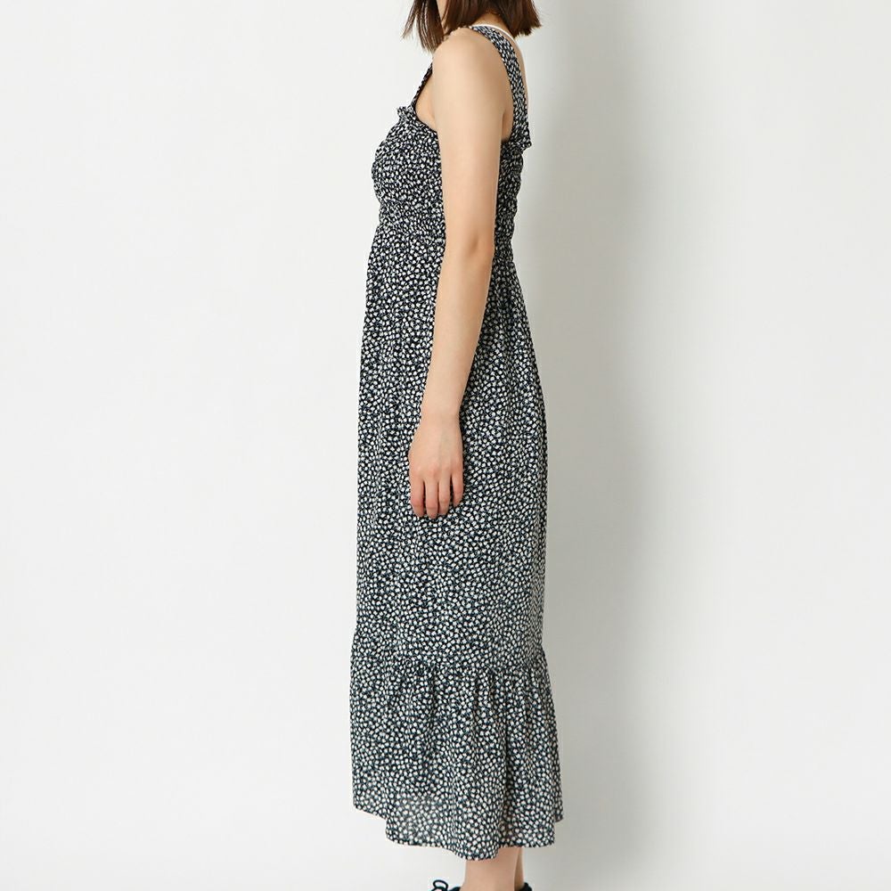 値下げ❗OLD ENGRAND 超美品❗ 上質小花ワンピース 風になびく裾フリル》小花柄で魅せる旬顔ワンピ | GORGE