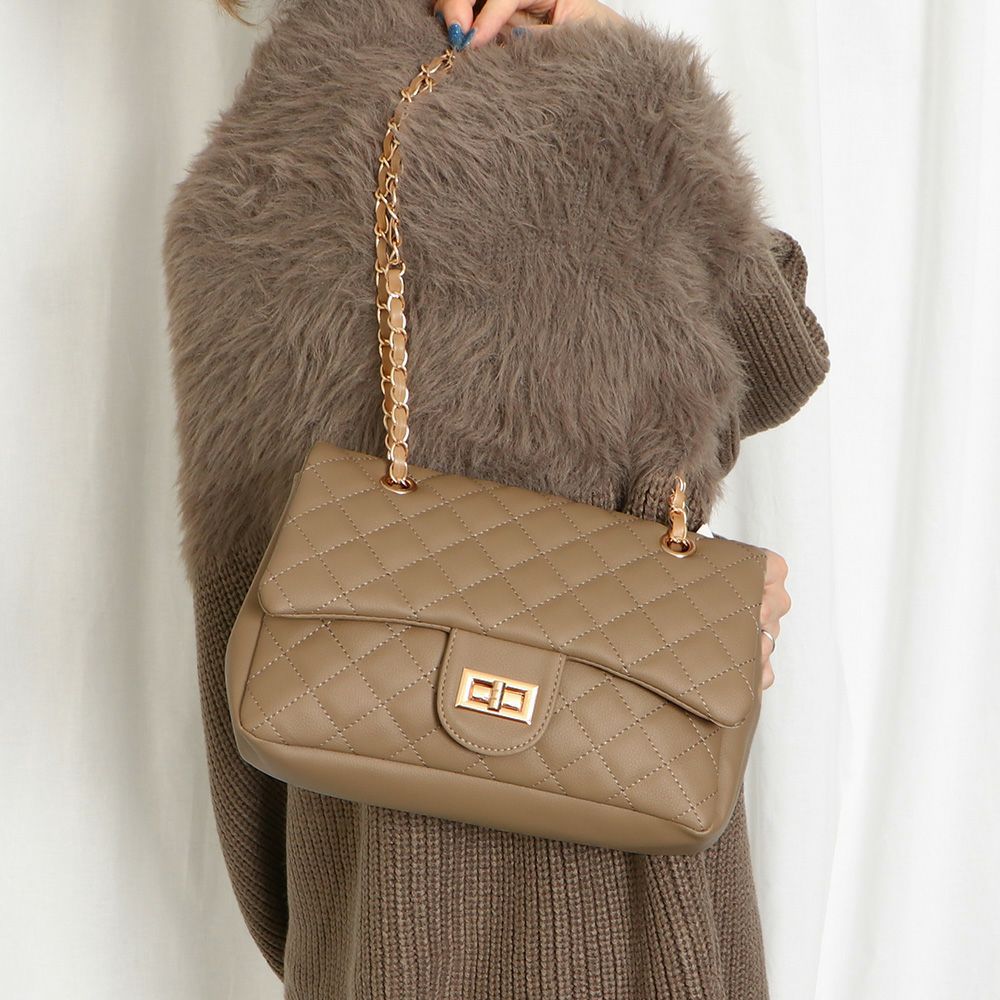 キルティング×チェーン》ルルナ2WAYショルダーBAG レディース 斜め掛け