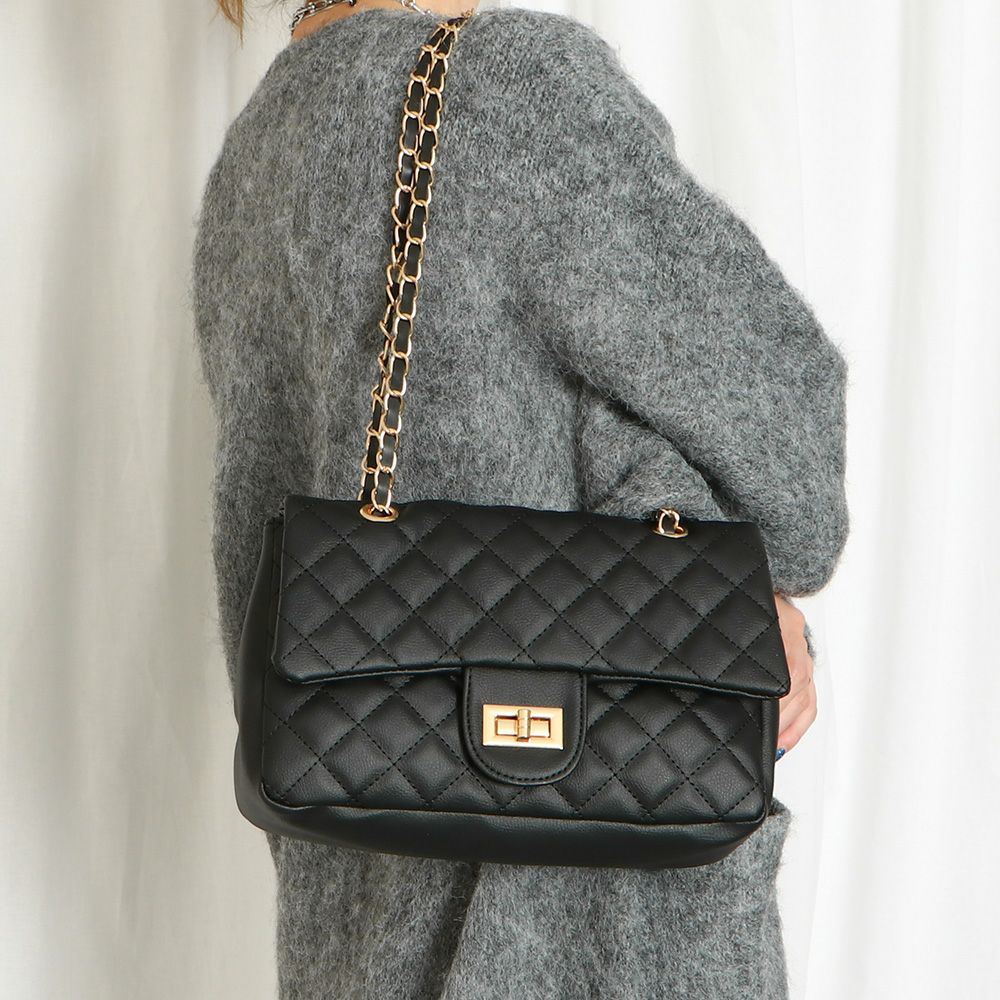 キルティング×チェーン》ルルナ2WAYショルダーBAG レディース 斜め掛け