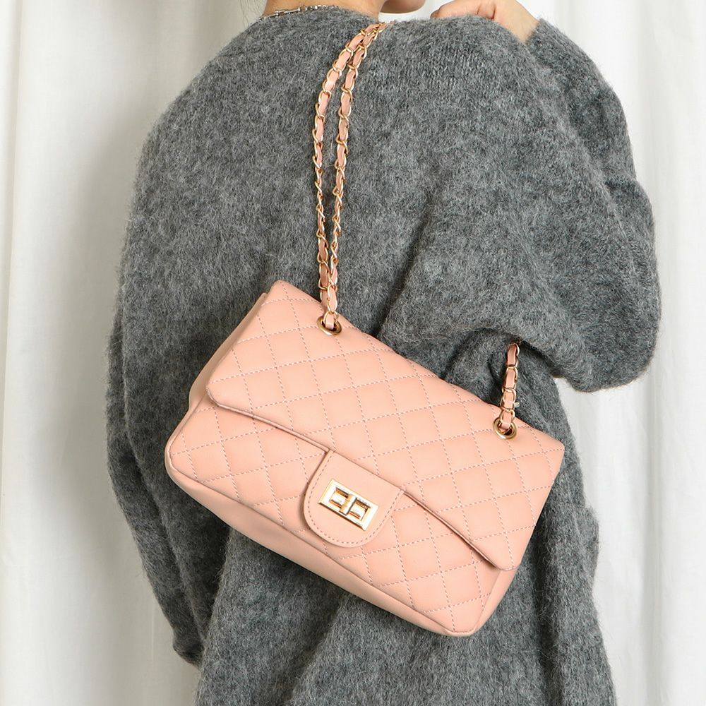 キルティング×チェーン》ルルナ2WAYショルダーBAG レディース 斜め掛け