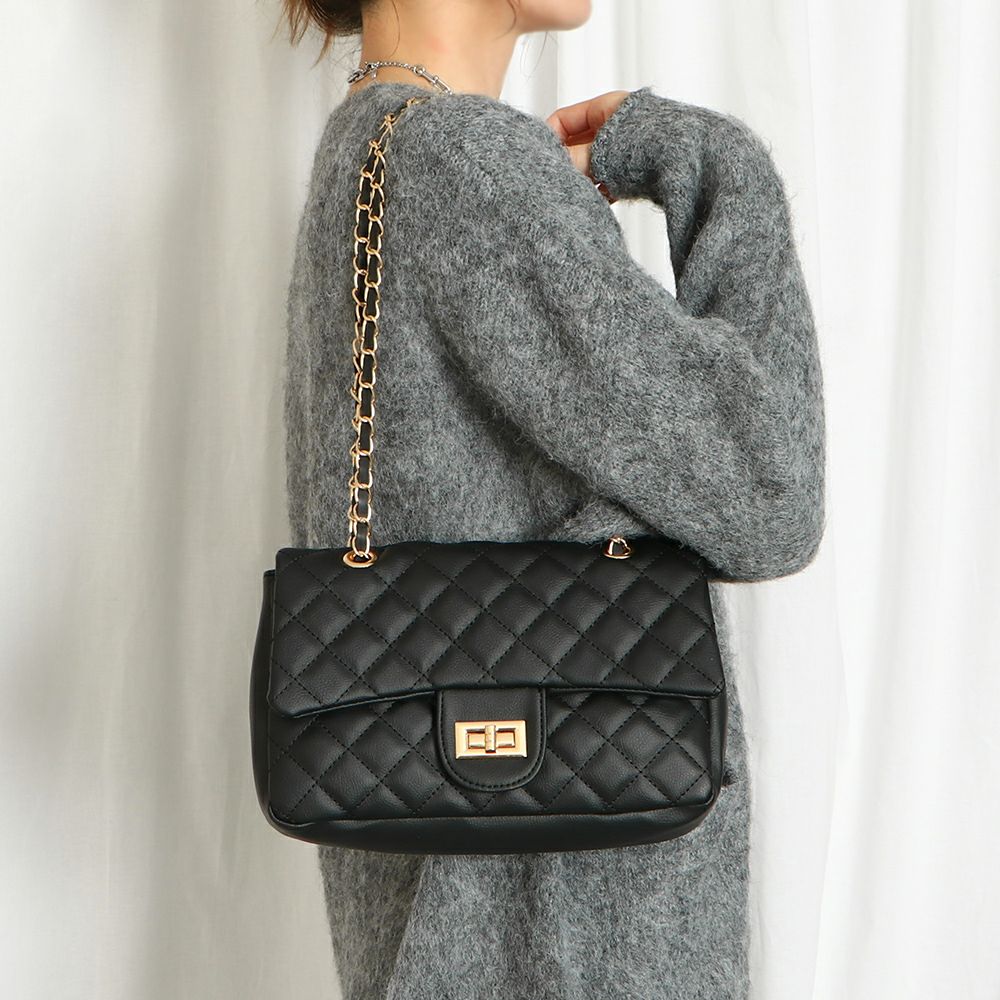 キルティング×チェーン》ルルナ2WAYショルダーBAG レディース 斜め掛け