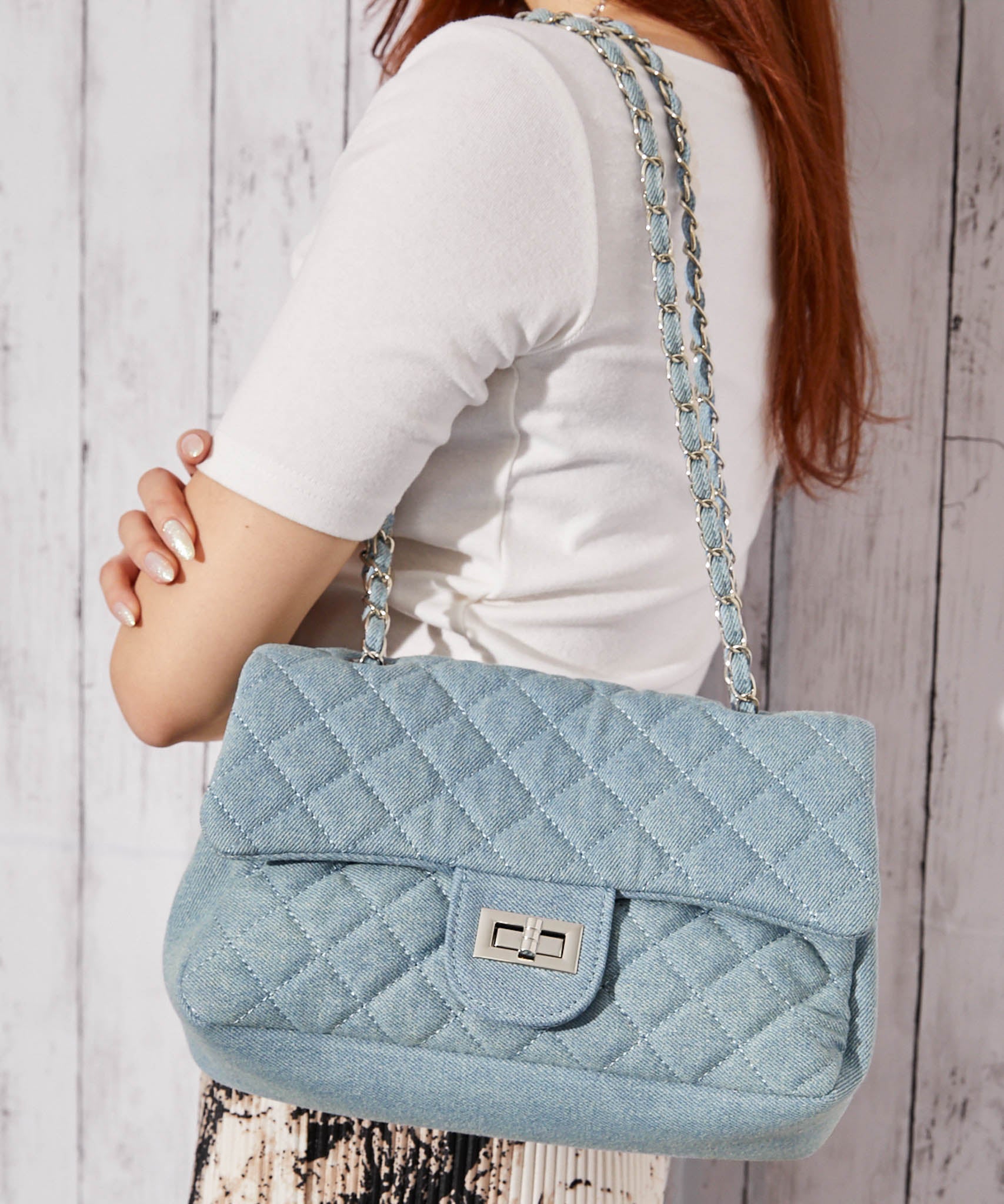 キルティング×チェーン》ルルナ2WAYショルダーBAG レディース 斜め掛け
