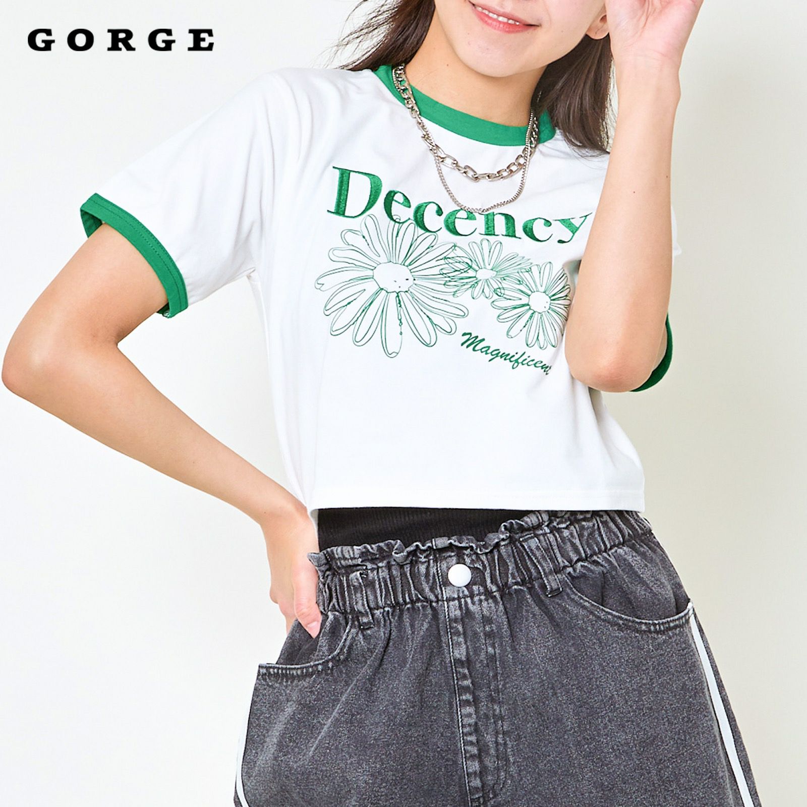 配色フラワータンタケTシャツ | GORGE