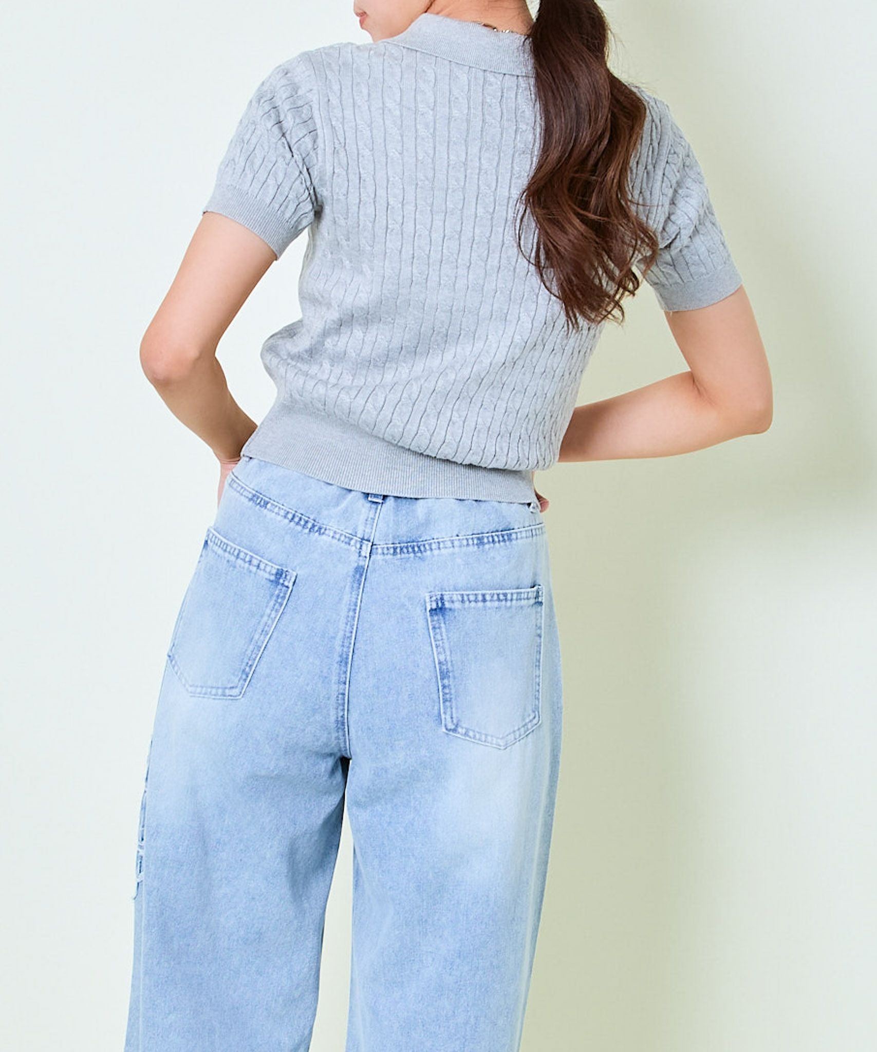 ダブルジップ×ロゴ刺繍》ストリートニットトップ／WZIPカーデ | GORGE