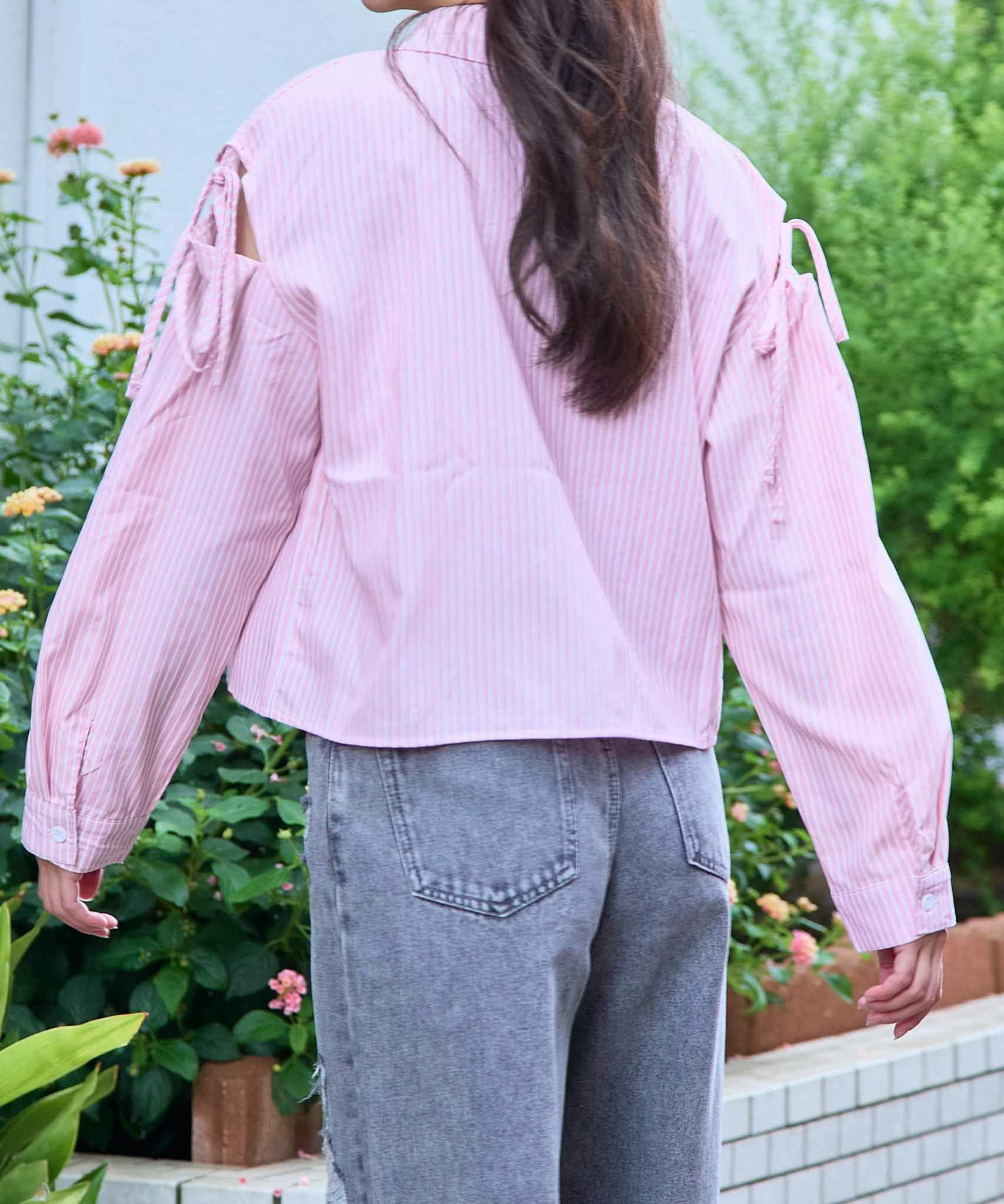 オープンショルダー×リボン》抜け感シャツ | GORGE