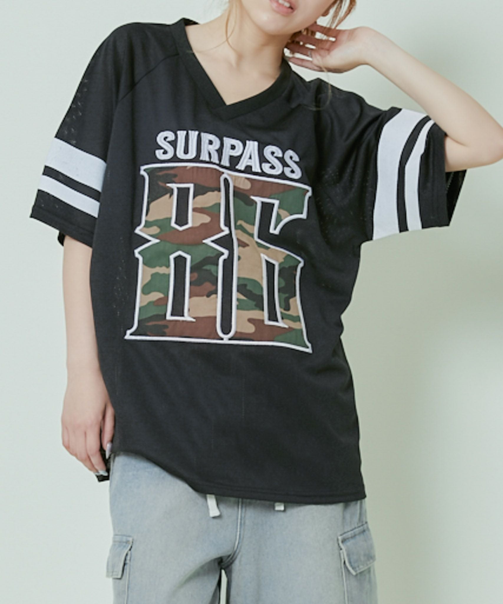 メッシュ×BIGロゴ》ナンバリングTシャツ／カジュアルストリート | GORGE
