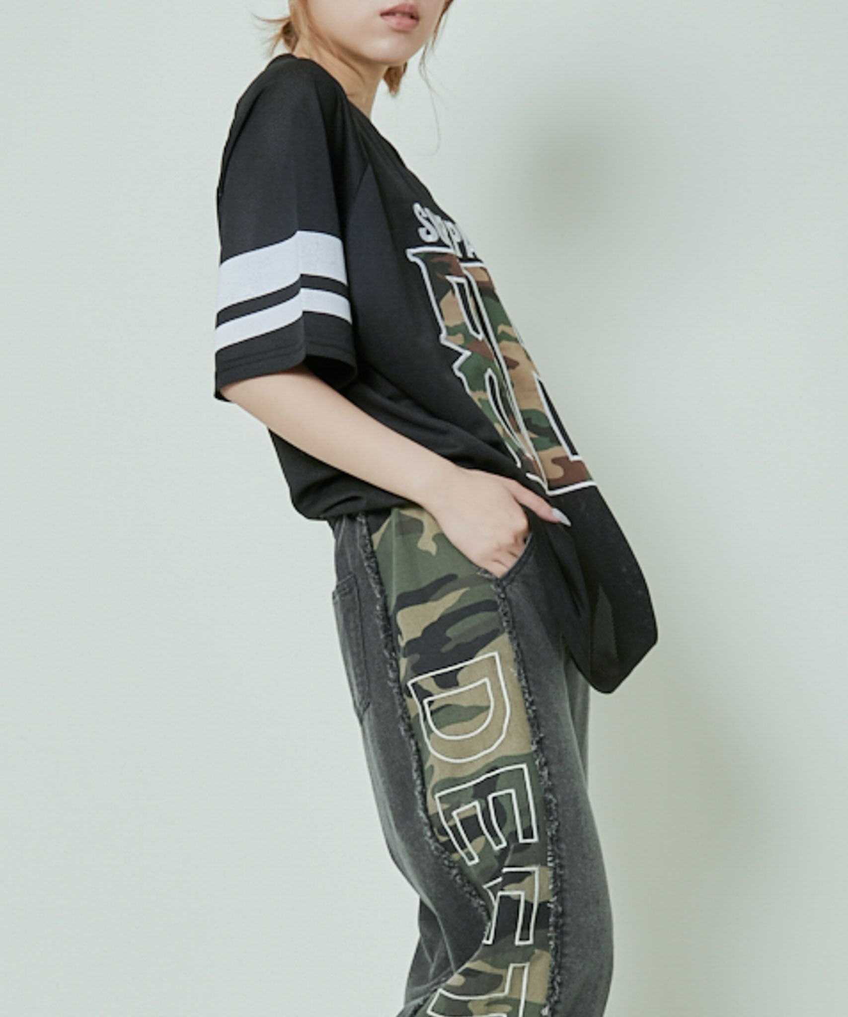 メッシュ×BIGロゴ》ナンバリングTシャツ／カジュアルストリート | GORGE