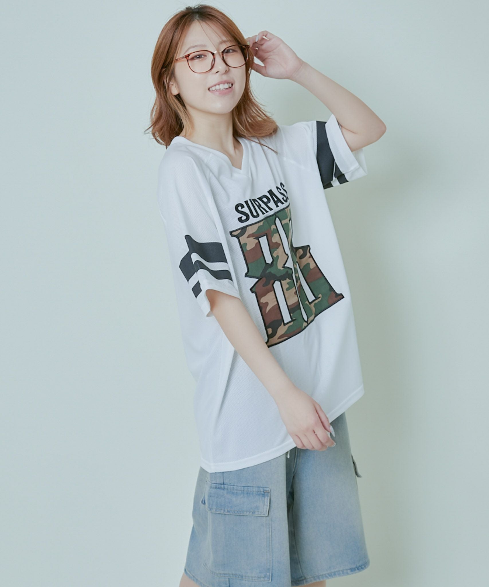 メッシュ×BIGロゴ》ナンバリングTシャツ／カジュアルストリート | GORGE