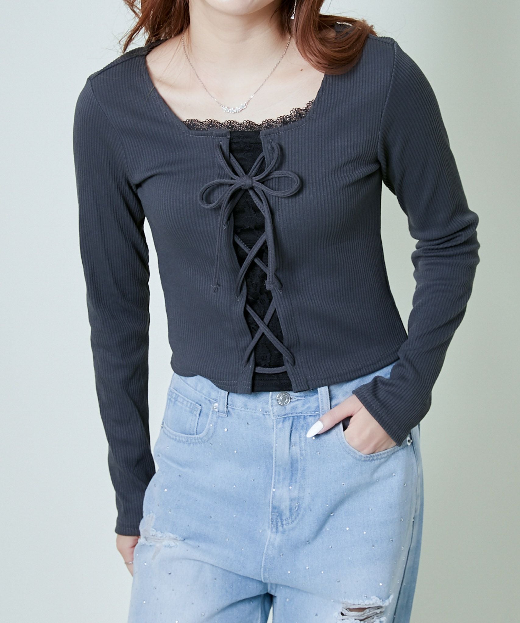 Yue ブラック レース ジップアップ　現販売品 Yue ブラック レース ネグリジェ S - メルカリ