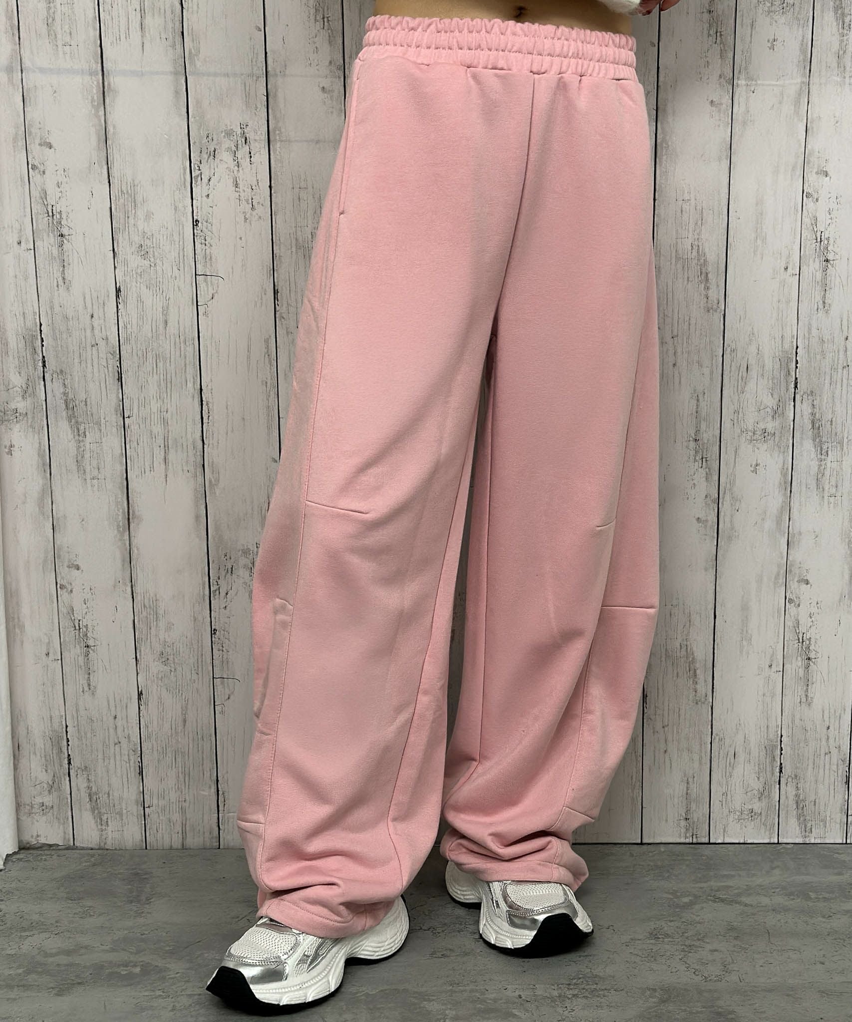 裾ドロスト×ゆるストレート》レディース スウェットパンツ カーブ