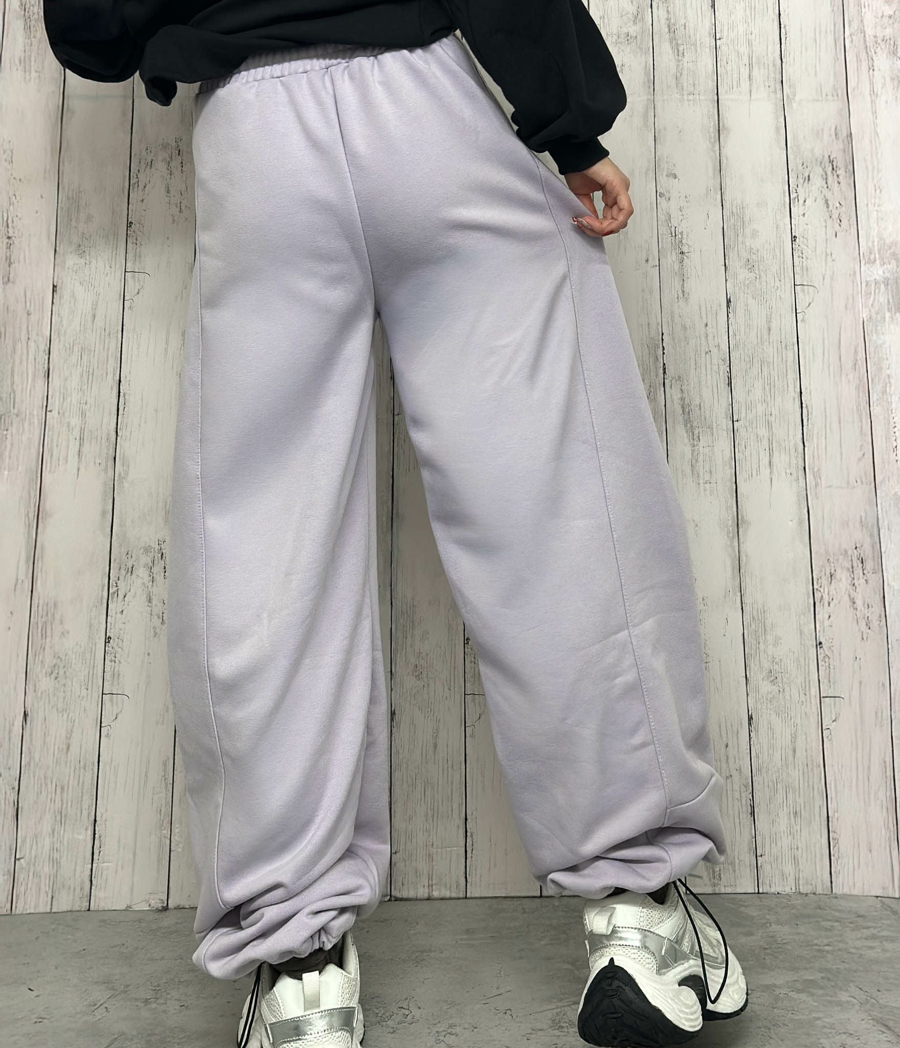 裾ドロスト×ゆるストレート》レディース スウェットパンツ カーブ