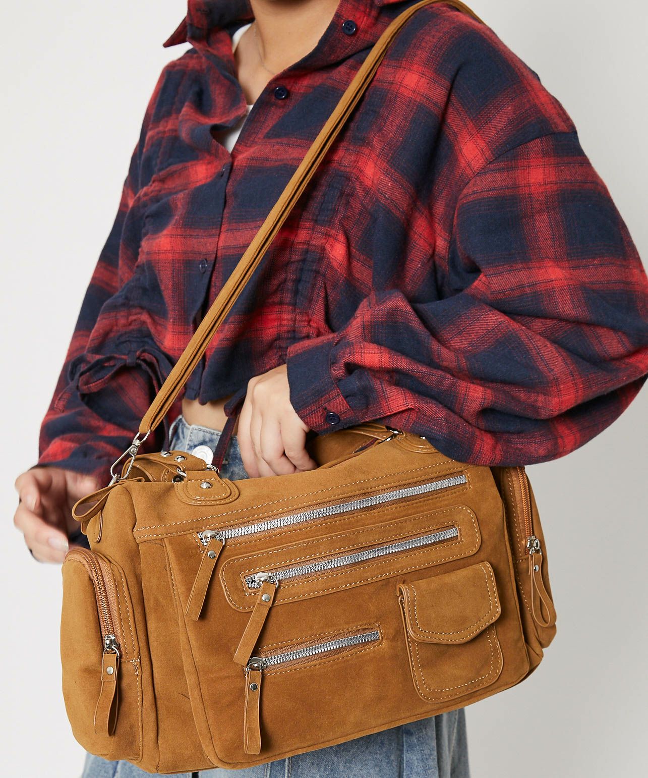 大容量×多収納◎》ショルダー＆ハンド 2WAY 多ポケット トート