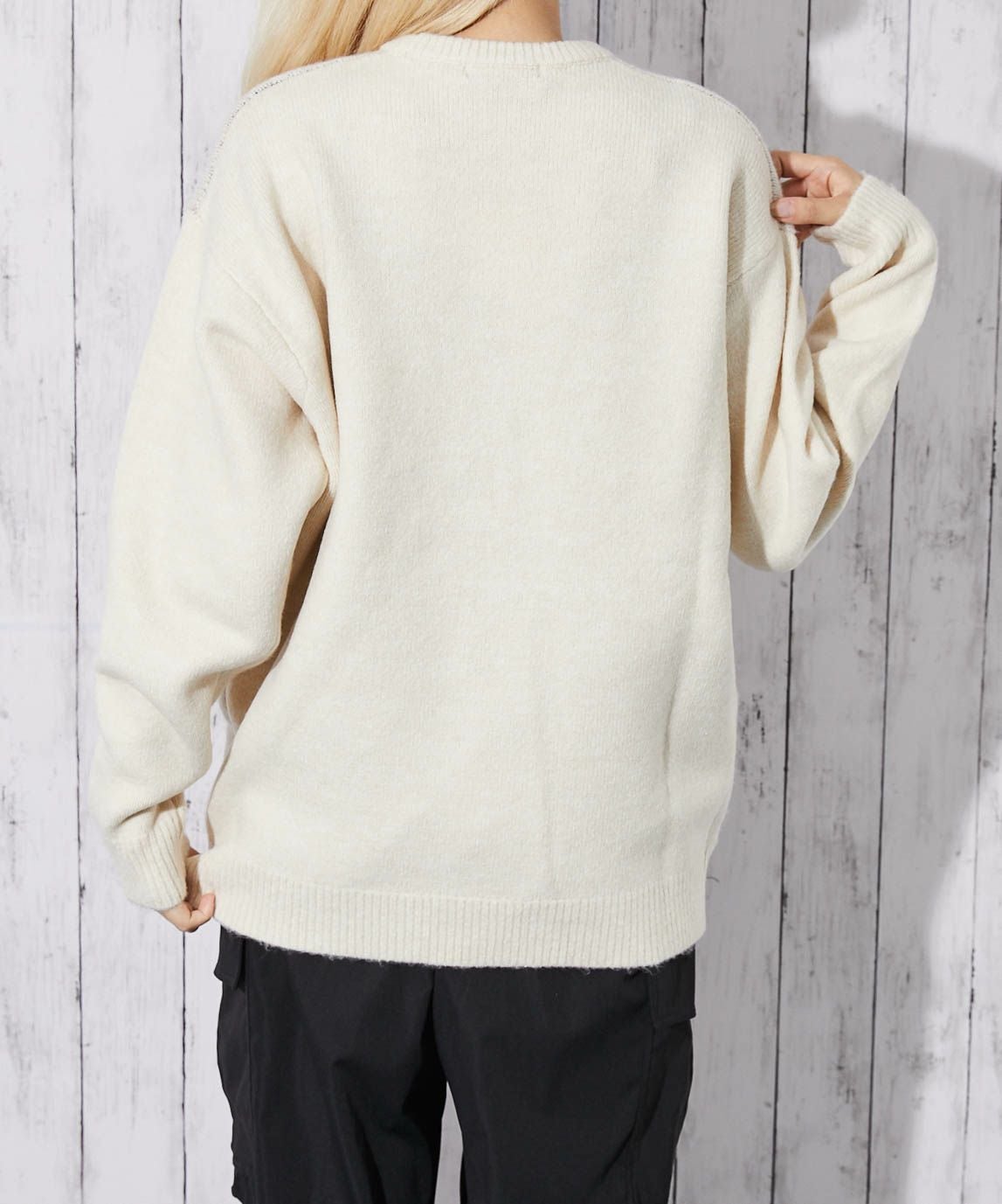 yori ビックプルオーバーニット ホワイト IENA（イエナ）の「CODE ビッグプルオーバー（ニット/セーター）」 - WEAR