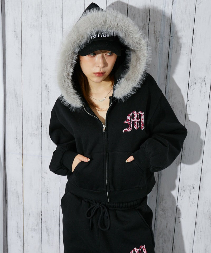 耳付きフード】フェイクファー ジャケット レディース フード付き 裏 
