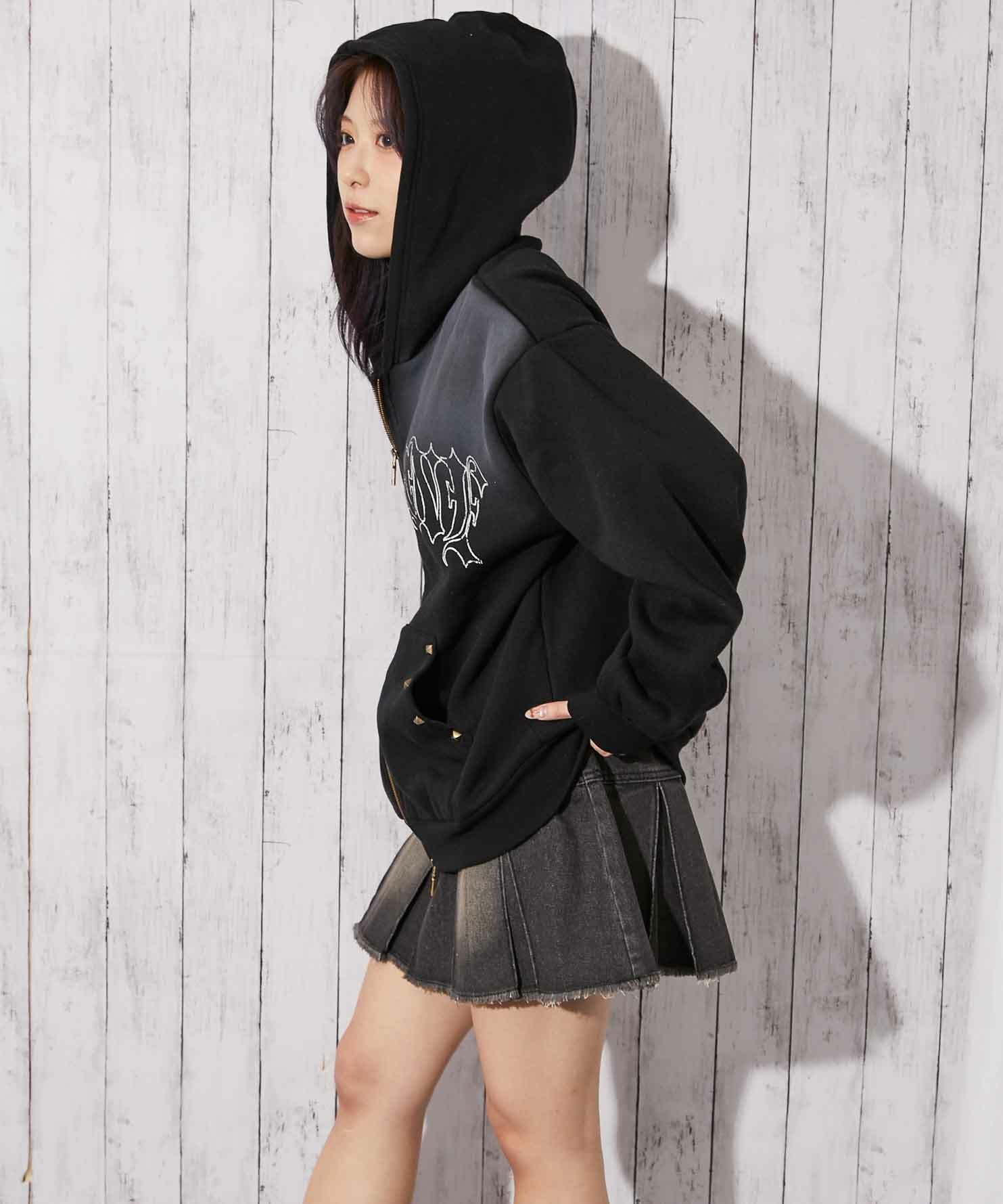 ゆきプー様33度黒ワンピ、ジップパーカー黒、配色グレートップス、ベルボトム黒 最短即日出荷】パーカー サイバー 酒 ユニセックス 男女兼用＊Favorite