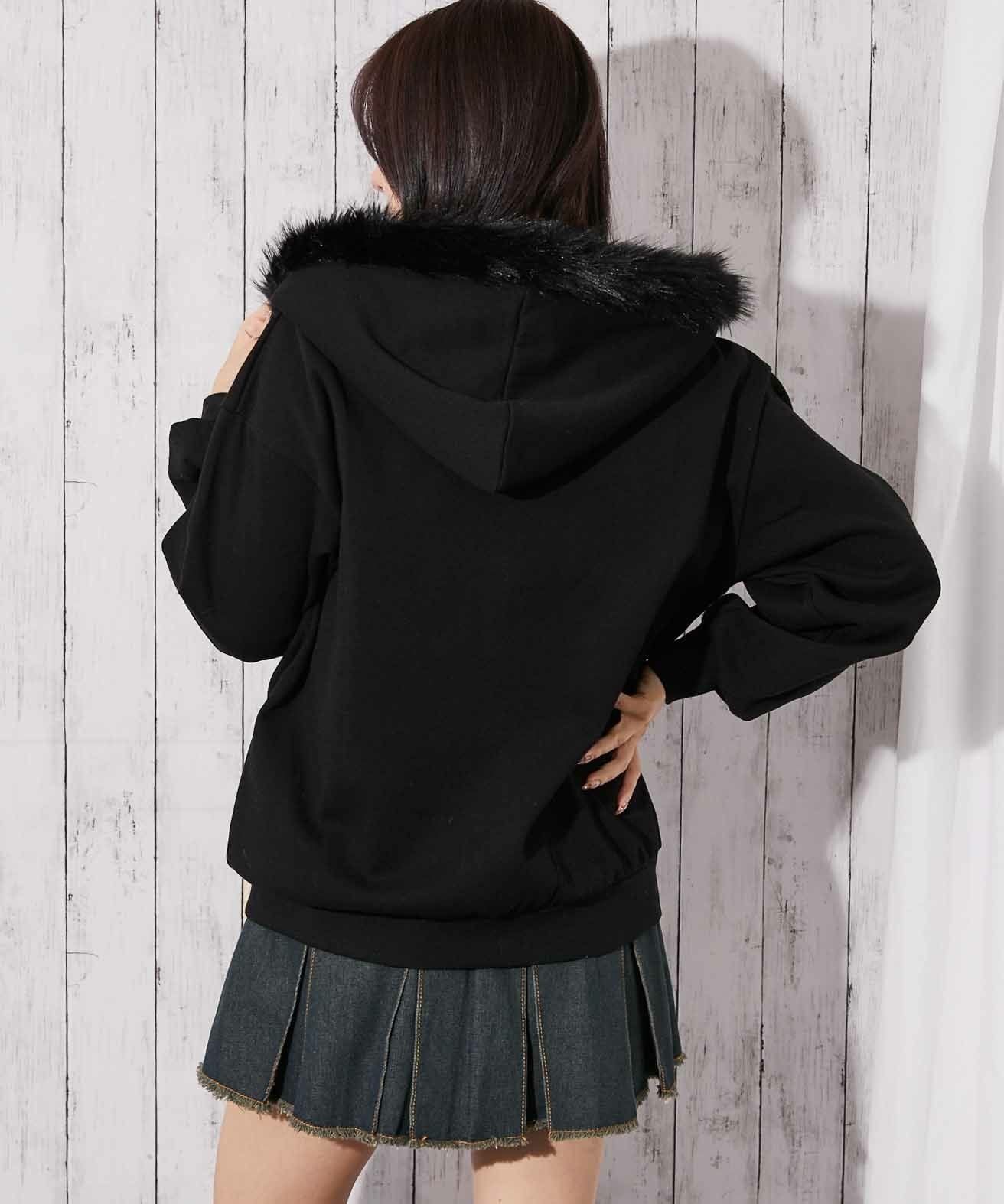 激レア⭐️FNaF【XL】ホラーパーカー 裏起毛 フレディ 雪の結晶 黒 FNAFAR#30🧊🐻】氷フレディの最終進化!リアルに危険な『 Black Ice