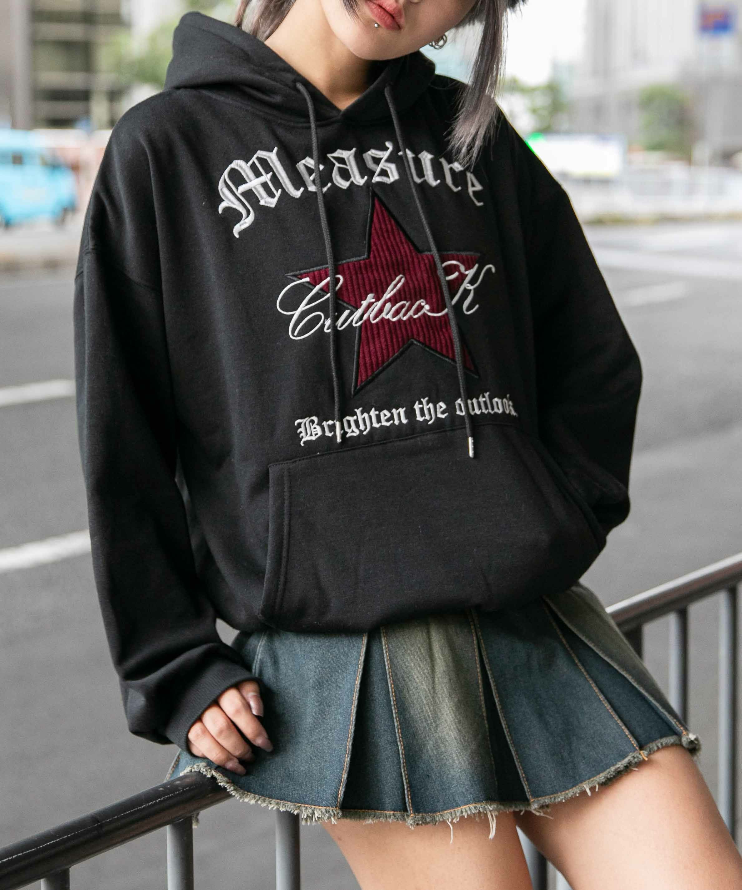 スター×刺繍ロゴ》裏起毛スウェットパーカー 秋冬◎ | GORGE
