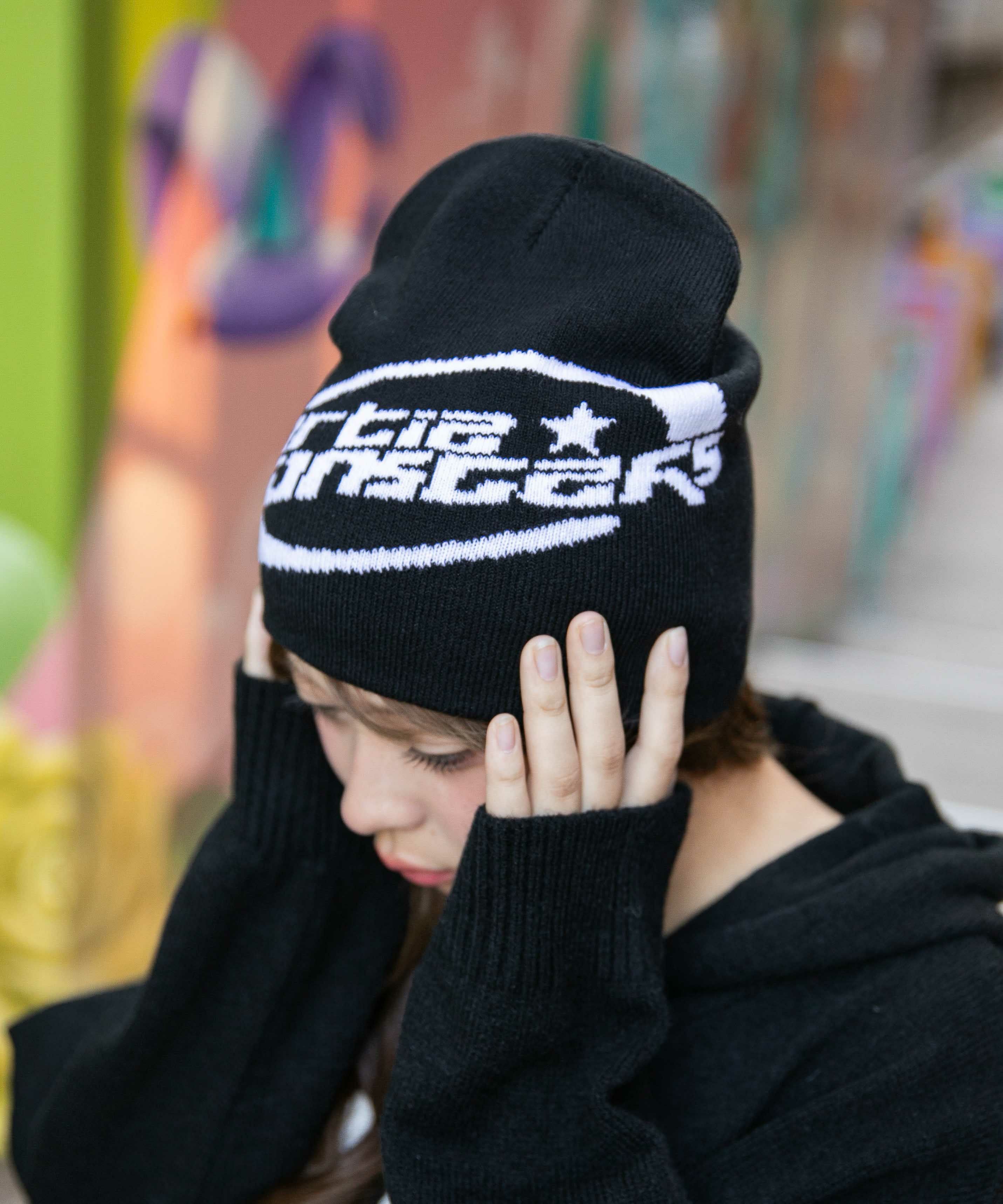 ロゴジャガード×ストリート》厚手ニットビーニー 秋冬◎ | GORGE