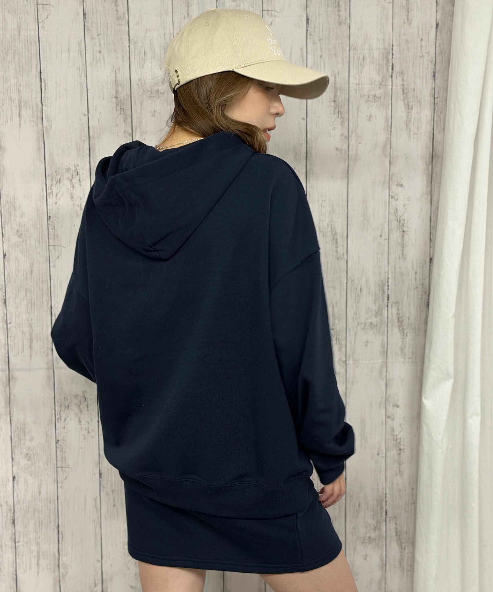 USAロゴ×星条旗袖刺繍》裏毛ZIPパーカー／秋冬春 セットアップ可