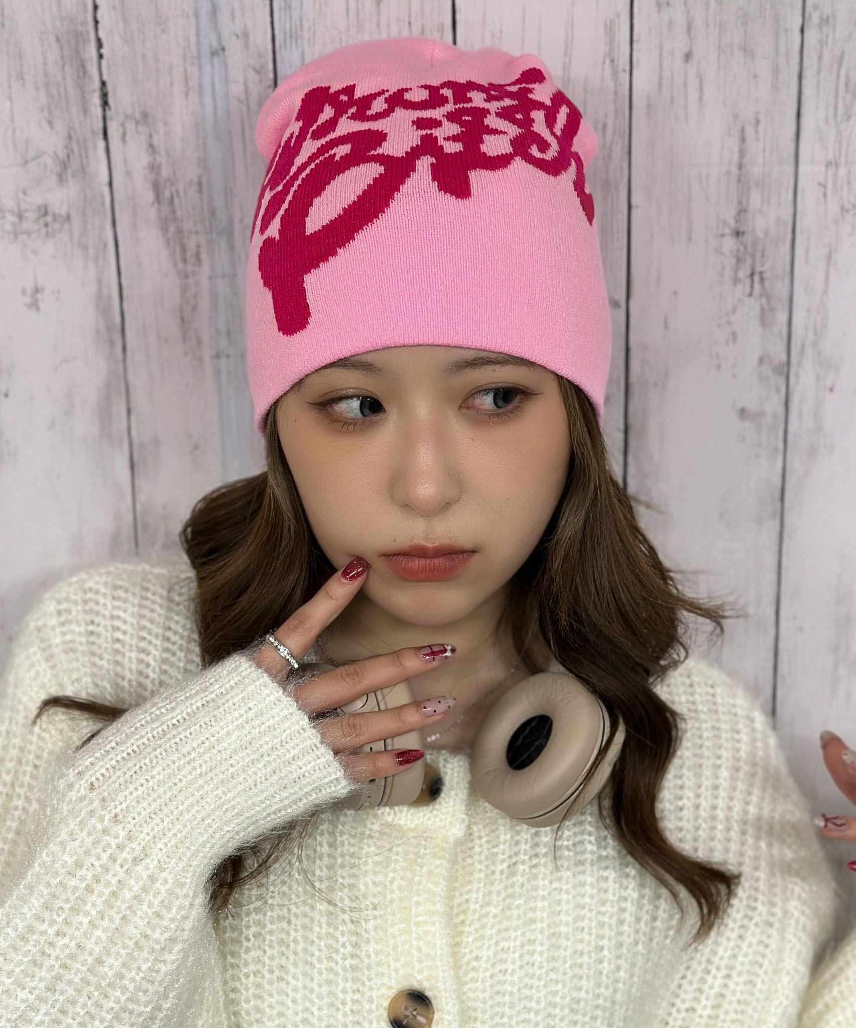 英字ビッグロゴ×存在感デザイン》ニットビーニー ニット帽／秋冬 | GORGE