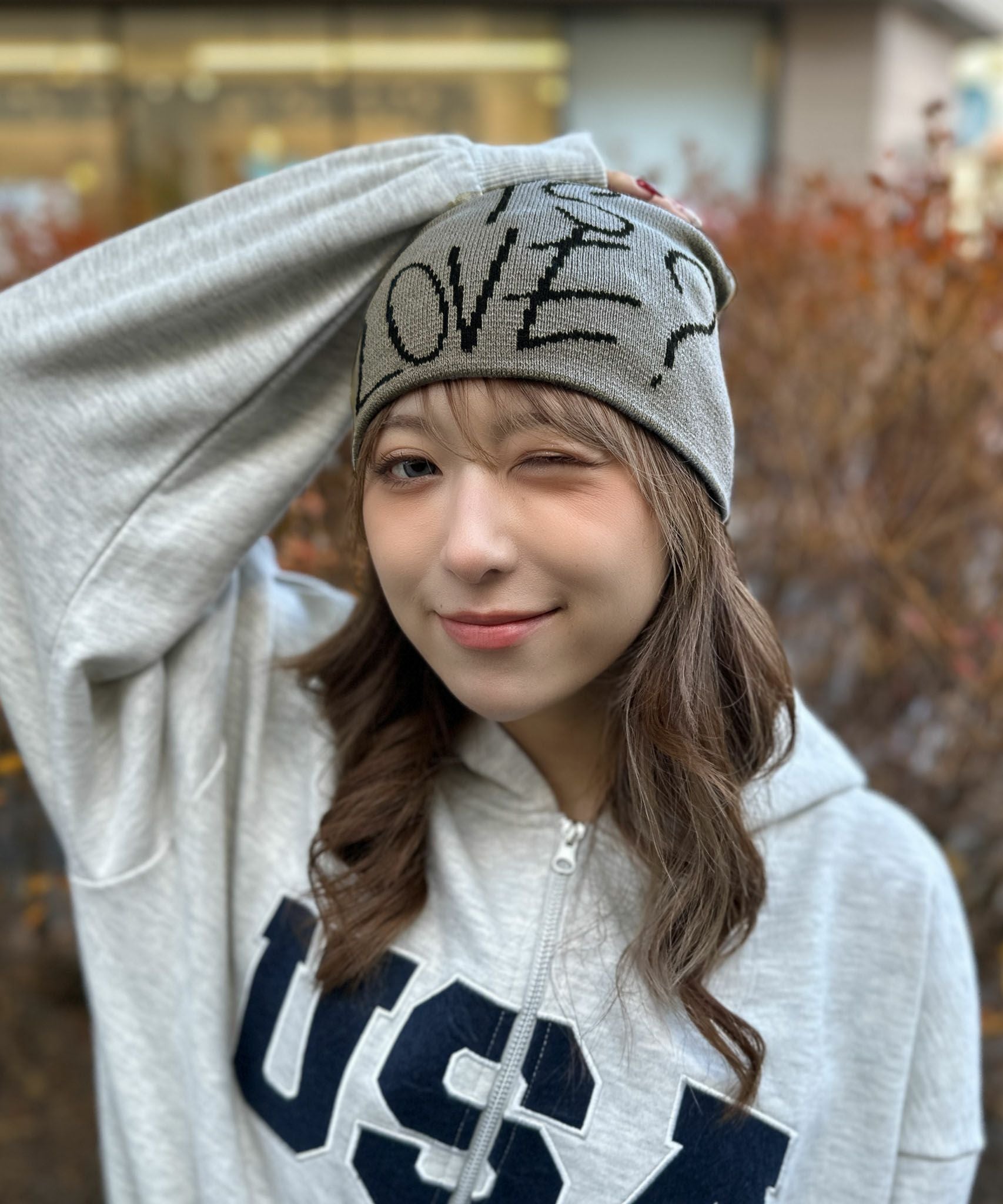 英字LOVEメッセージ×存在感デザイン》ニットビーニー帽／秋冬 | GORGE