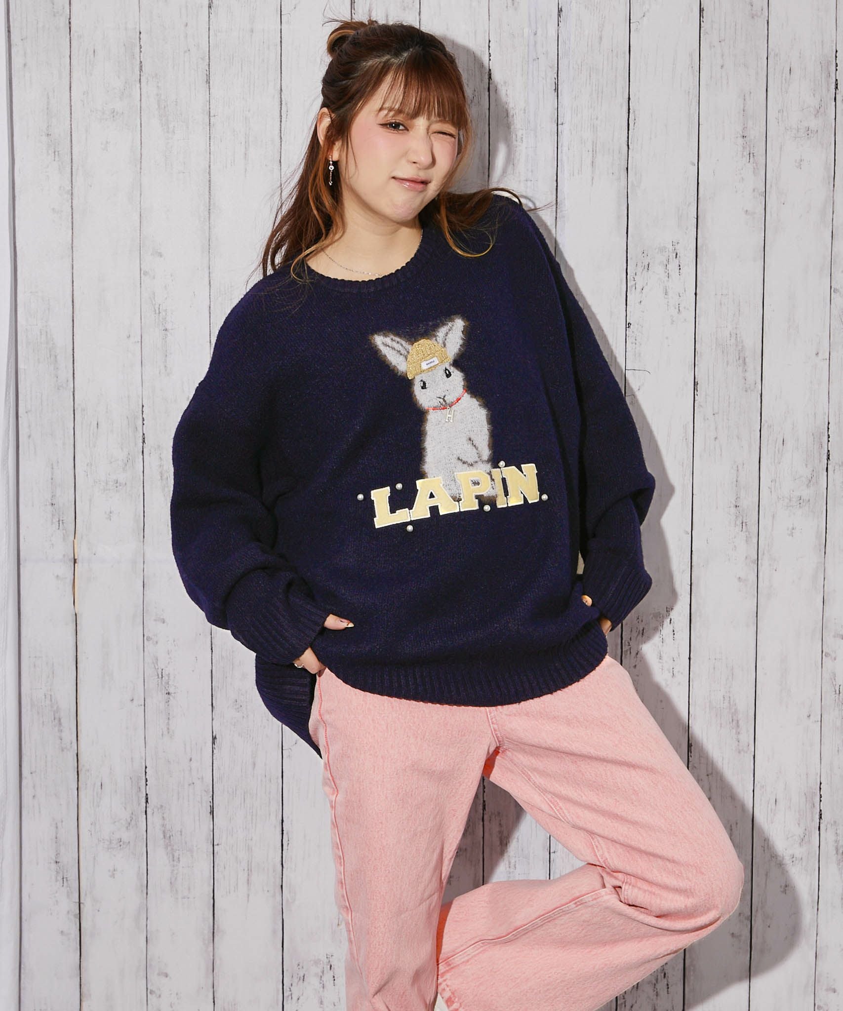 公式CFIERCE うさぎ　ニット帽子 6way new jeans着用アイテム Amazon.co.jp: newjeans 同じ キャップ 野球帽 カウボーイ帽 ウサギの