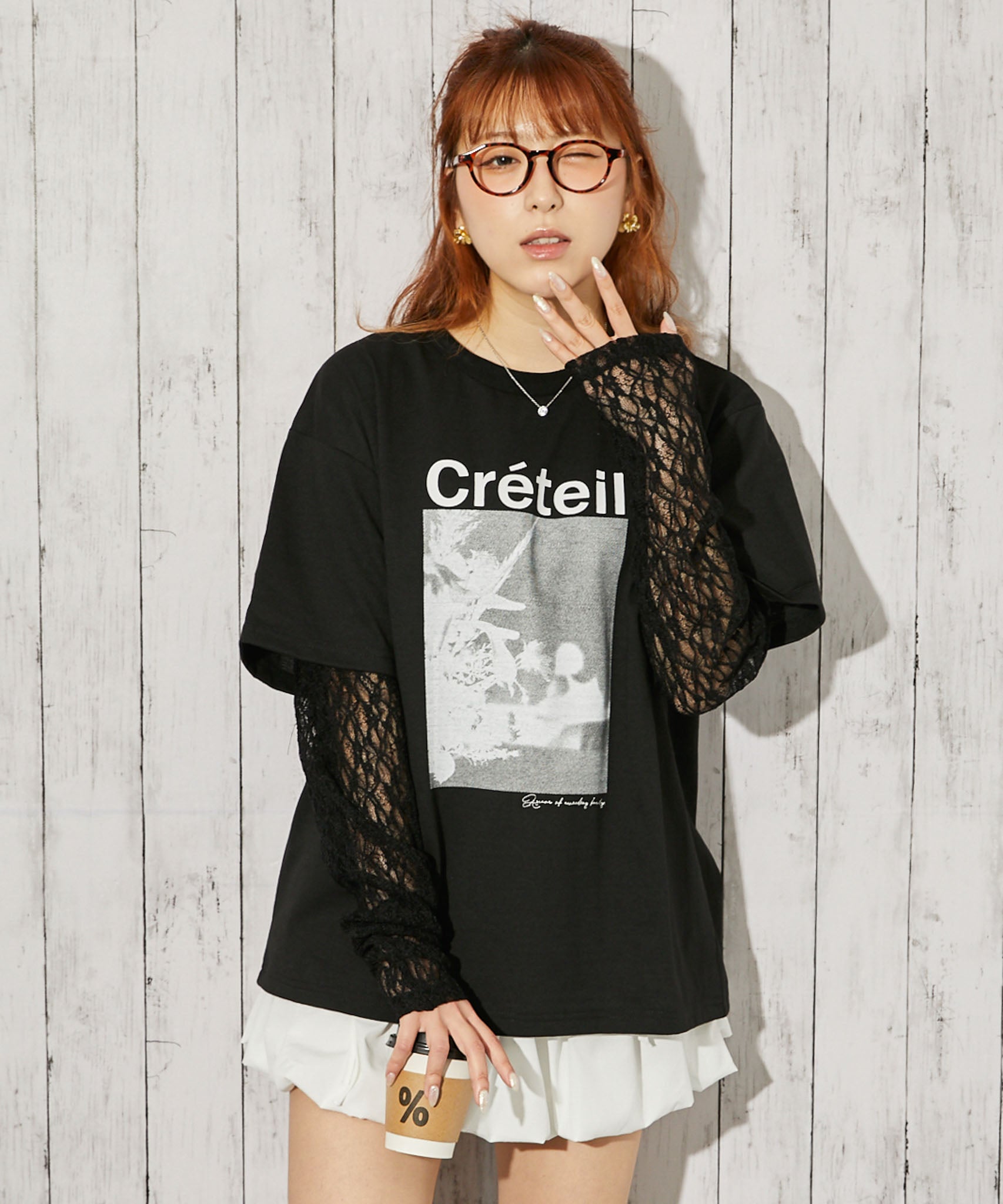 レースレイヤード》Tシャツ／カジュアル×ガーリー／春夏／全3色 | GORGE