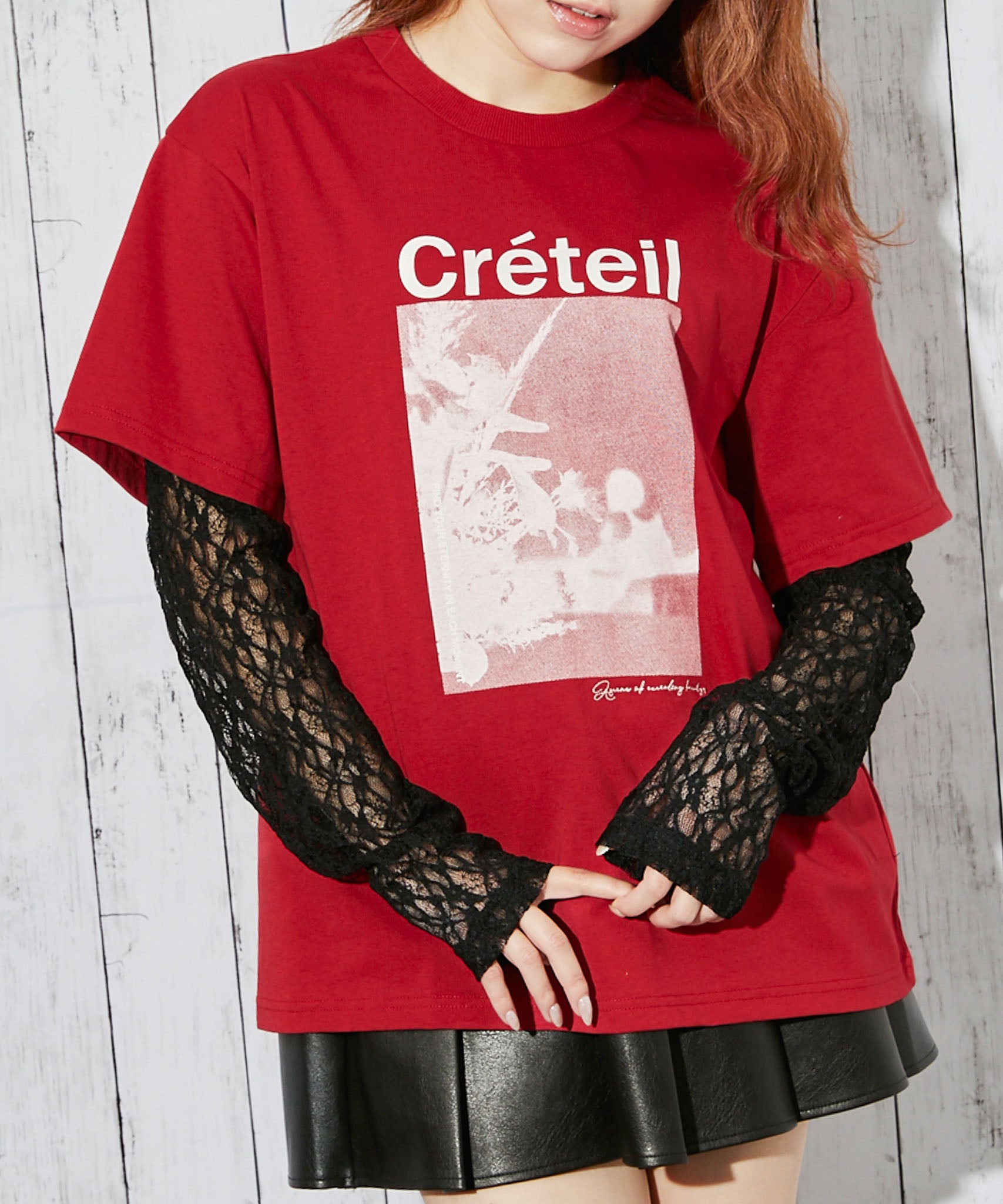 レースレイヤード》Tシャツ／カジュアル×ガーリー／春夏／全3色 | GORGE