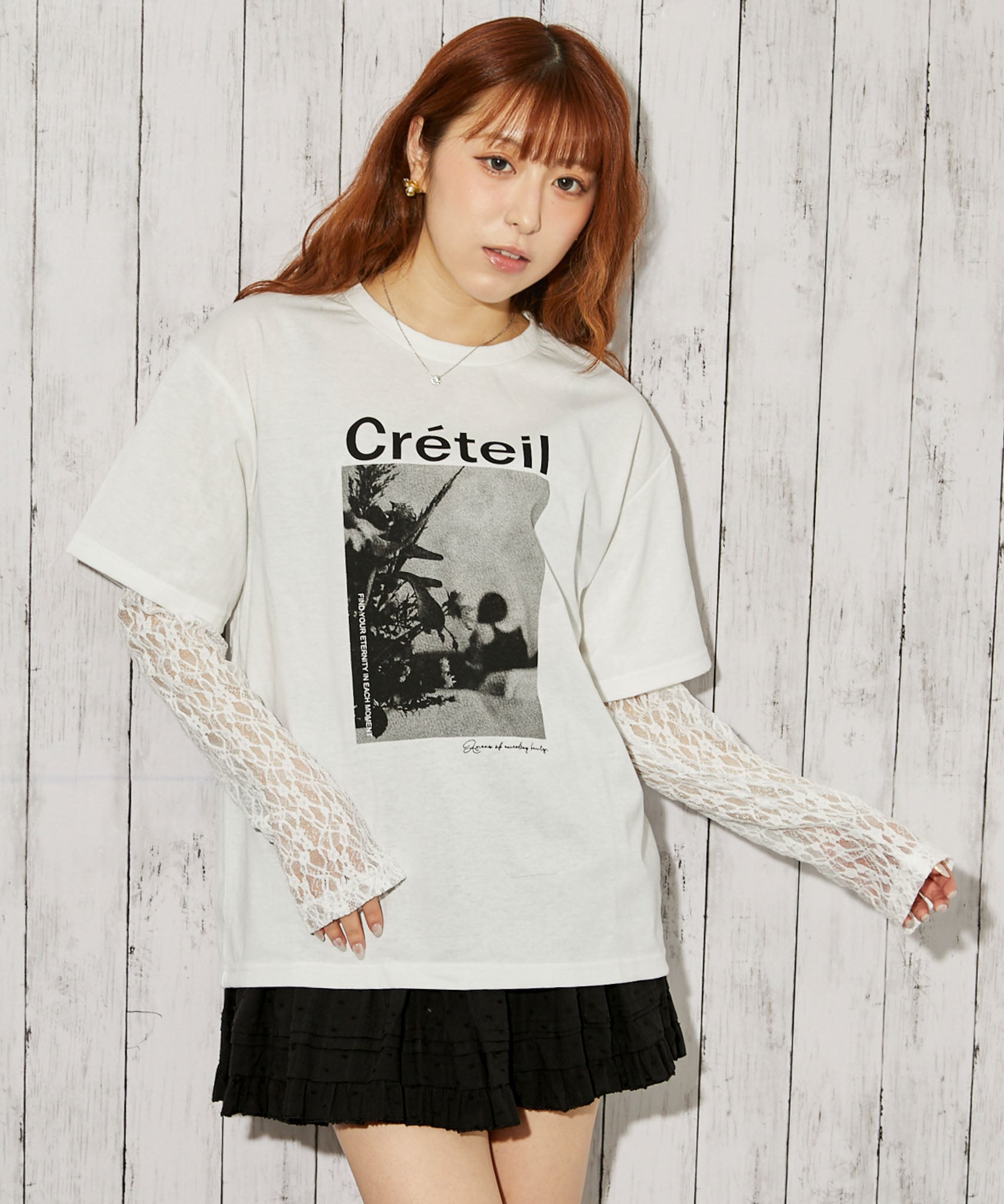 レースレイヤード》Tシャツ／カジュアル×ガーリー／春夏／全3色 | GORGE