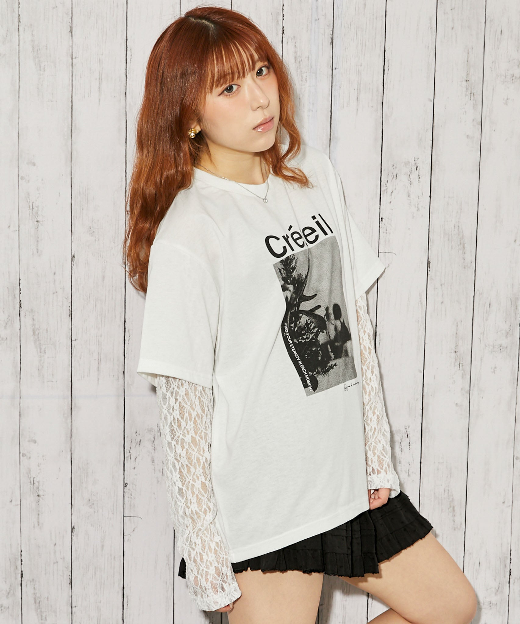 レースレイヤード》Tシャツ／カジュアル×ガーリー／春夏／全3色 | GORGE