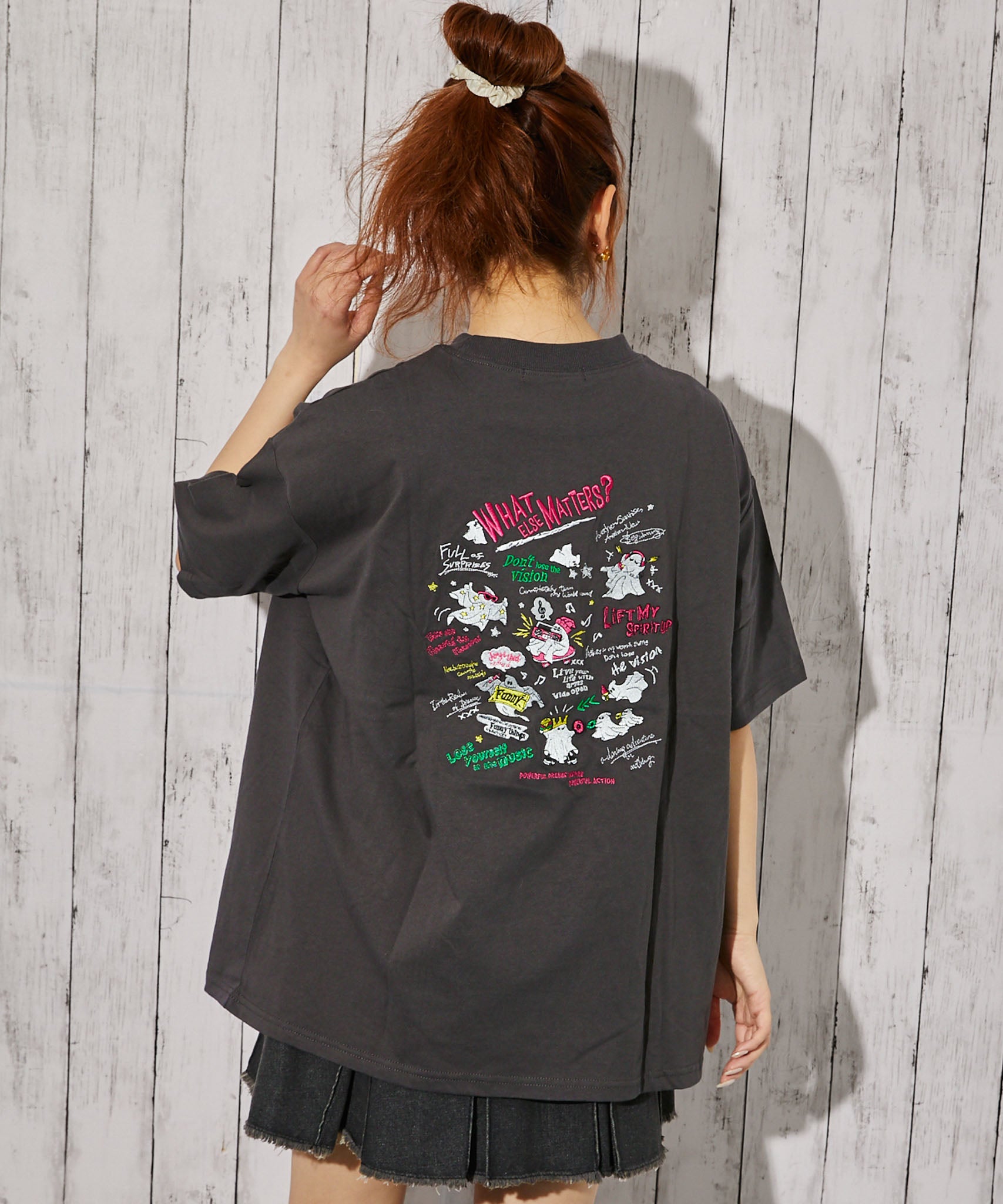 オバケ刺繍》Tシャツ／カジュアル×ストリート／春夏／全3色 | GORGE