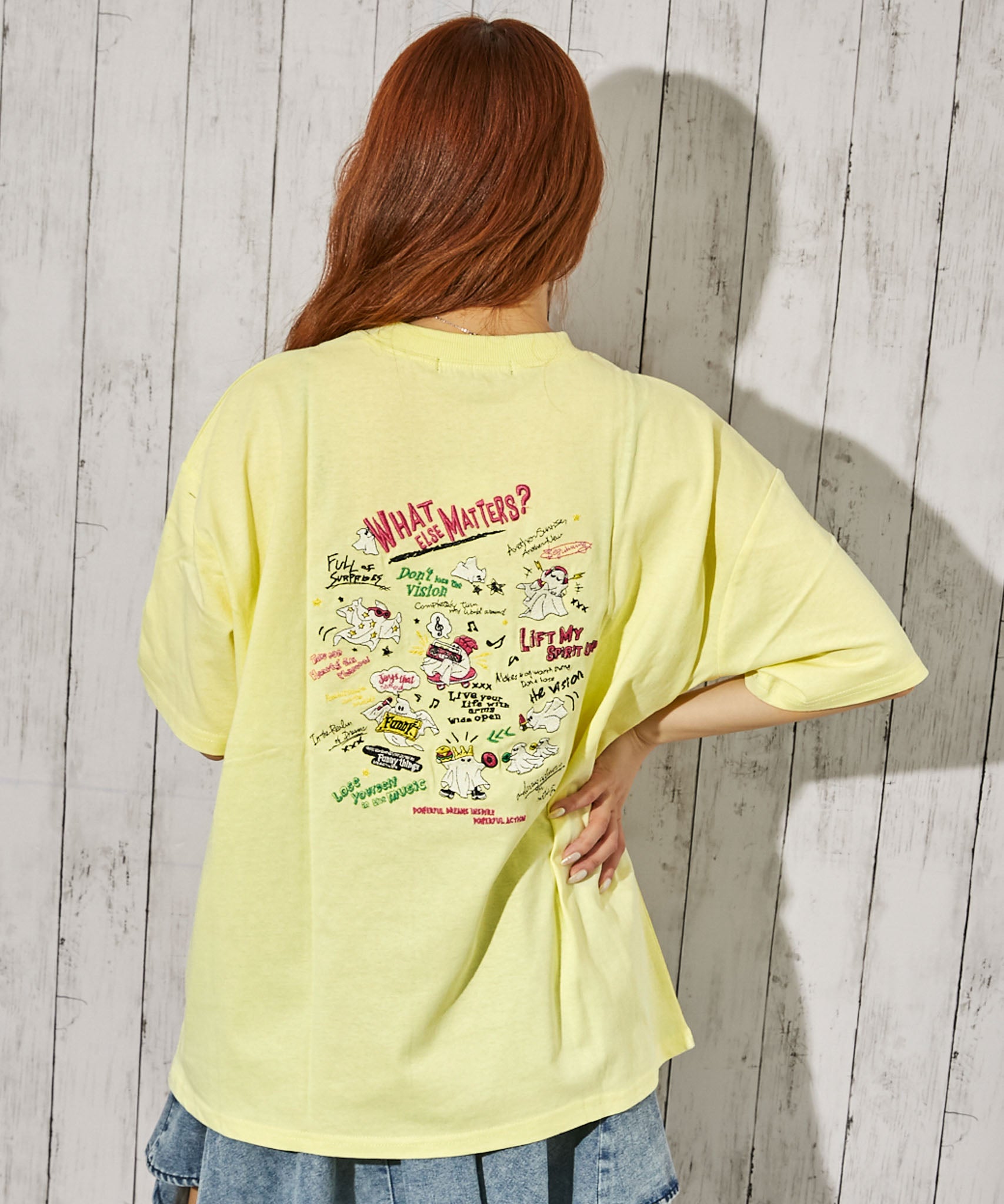 オバケ刺繍》Tシャツ／カジュアル×ストリート／春夏／全3色 | GORGE