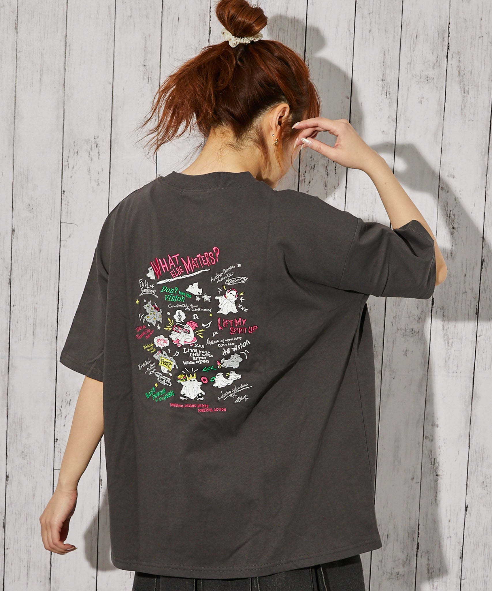 オバケ刺繍》Tシャツ／カジュアル×ストリート／春夏／全3色 | GORGE