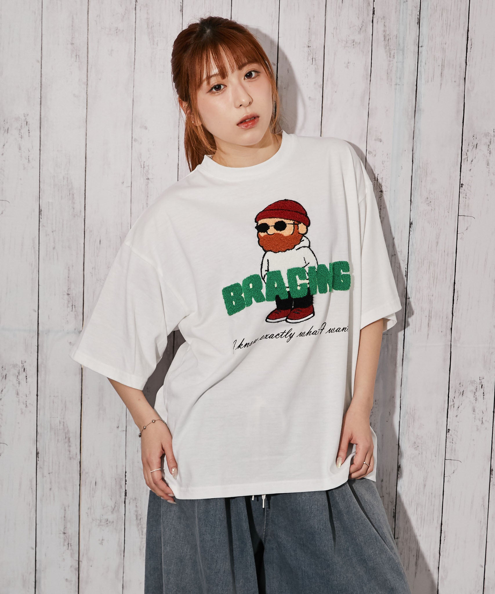 ひげキャラクター×ロゴ》Tシャツ／ストリート／春夏秋／全4色 | GORGE