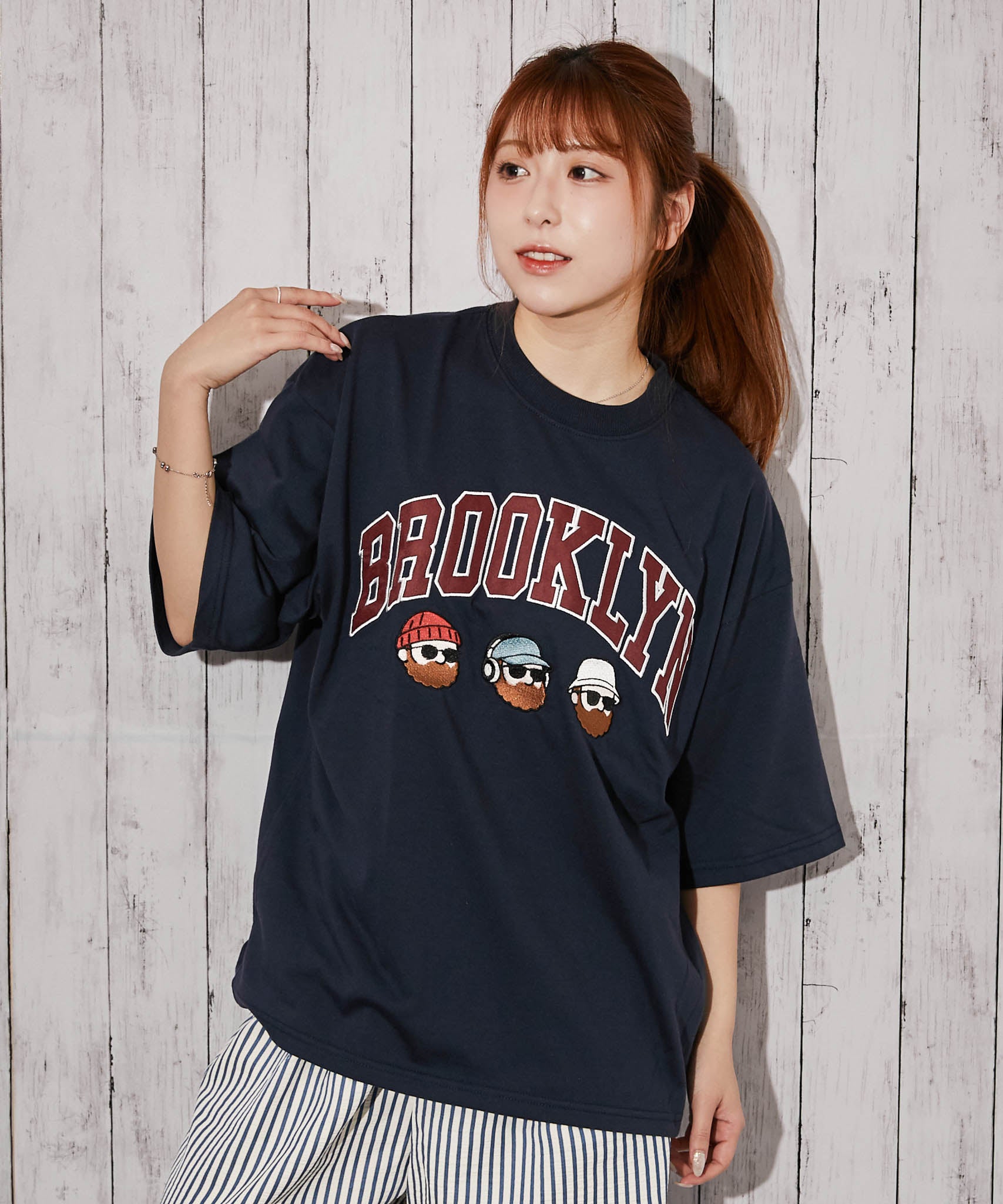 ひげキャラクター×ロゴ》Tシャツ／ストリート／春夏秋／全4色 | GORGE