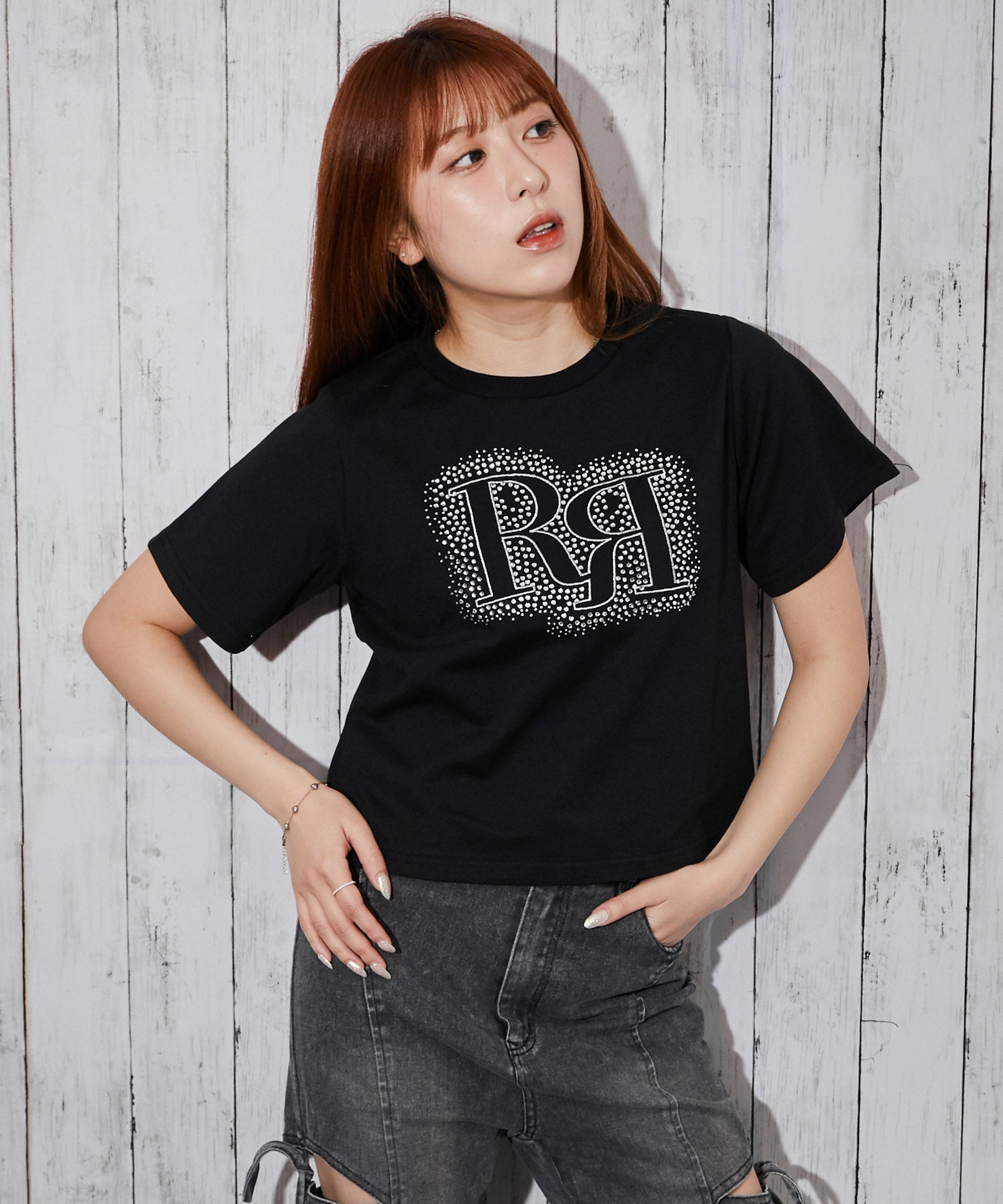 ラインストーンロゴ》Tシャツ／ストリート×Y2K／春夏／全3色 | GORGE