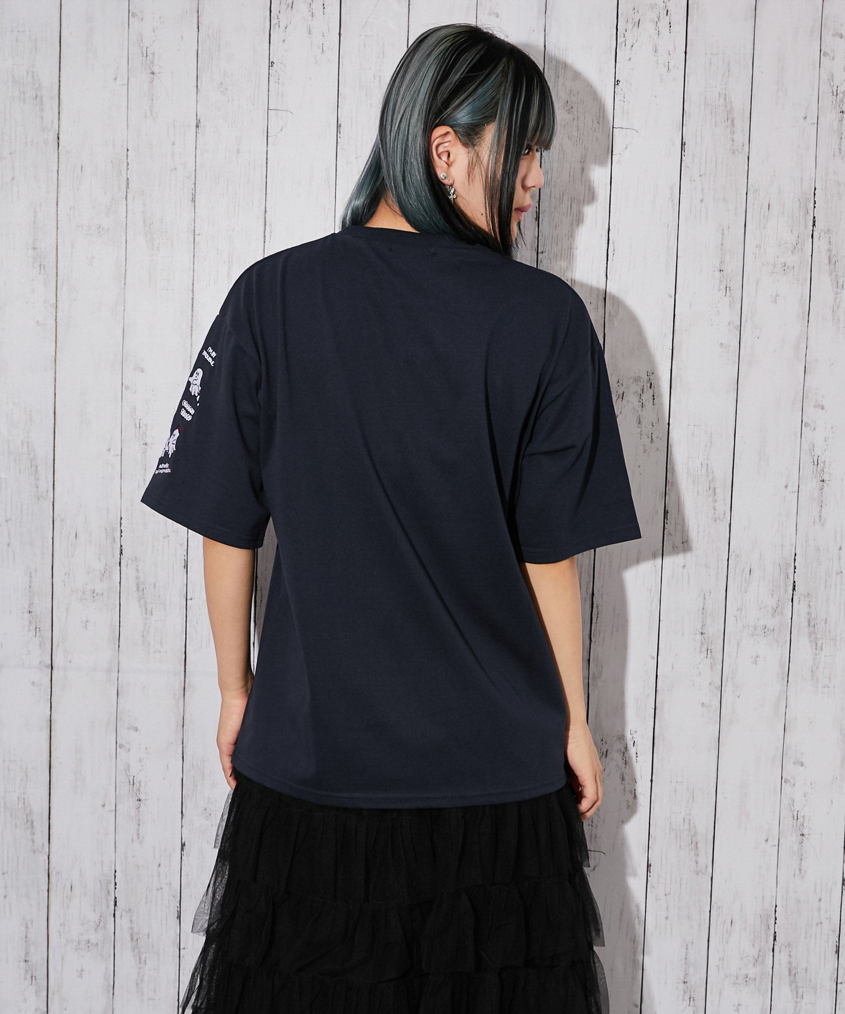 おばけ刺繍》ビックTシャツ／ストリート／春夏／全3色 | GORGE
