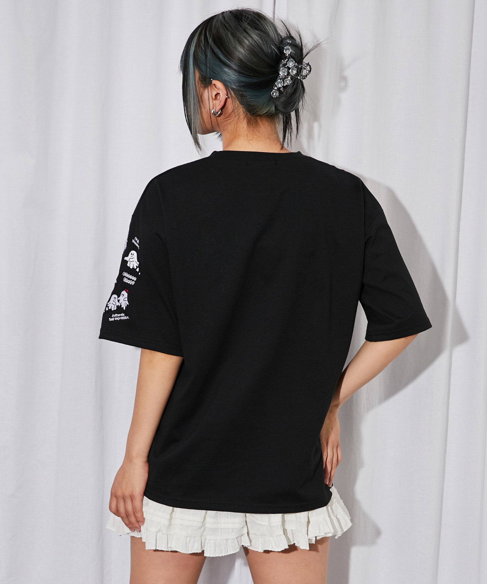 おばけ刺繍》ビックTシャツ／ストリート／春夏／全3色 | GORGE