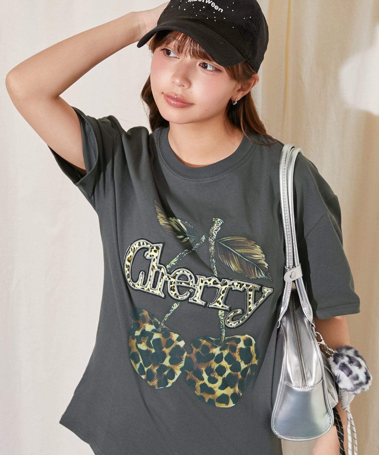 レオパードチェリー×ビッグロゴ》BIGTシャツ／ストリート／春夏