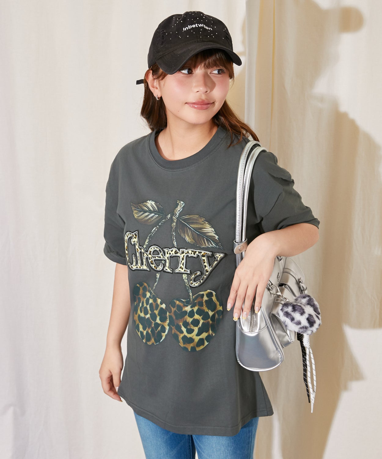 レオパードチェリー×ビッグロゴ》BIGTシャツ／ストリート／春夏