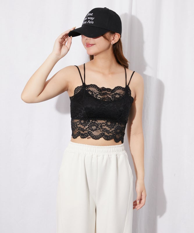 Nodressレース キャミソール クロスストラップ（公式完売／希少／レア） 総レース×クロスストラップ》キャミソール／全3色 | GORGE