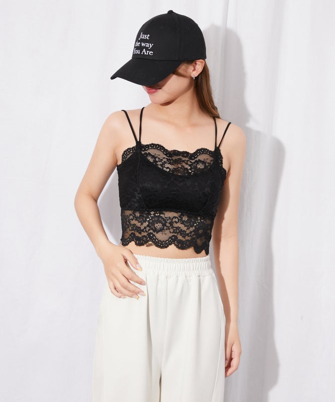 Nodressレース キャミソール クロスストラップ（公式完売／希少／レア） 総レース×クロスストラップ》キャミソール／全3色 | GORGE