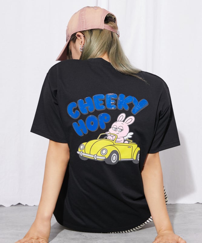 うさぎキャラ×バックプリント》Tシャツ／ストリート×カジュアル／春夏