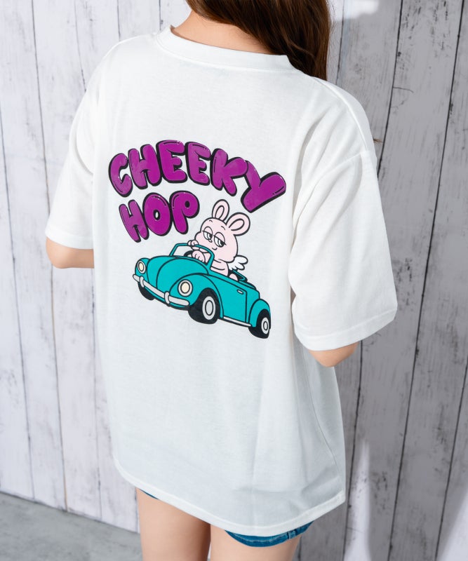 うさぎキャラ×バックプリント》Tシャツ／ストリート×カジュアル／春夏